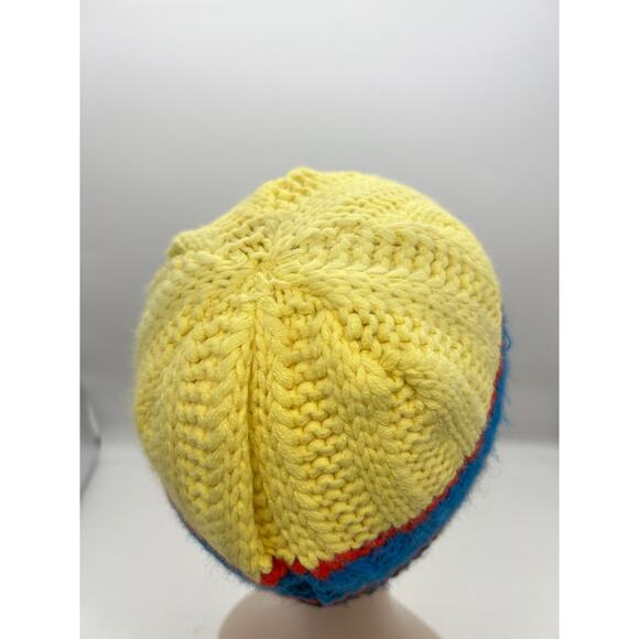 Bula Knit Beanie Striped Yellow Black BLue Red OSFM Unisex - Picture 4 of 10
